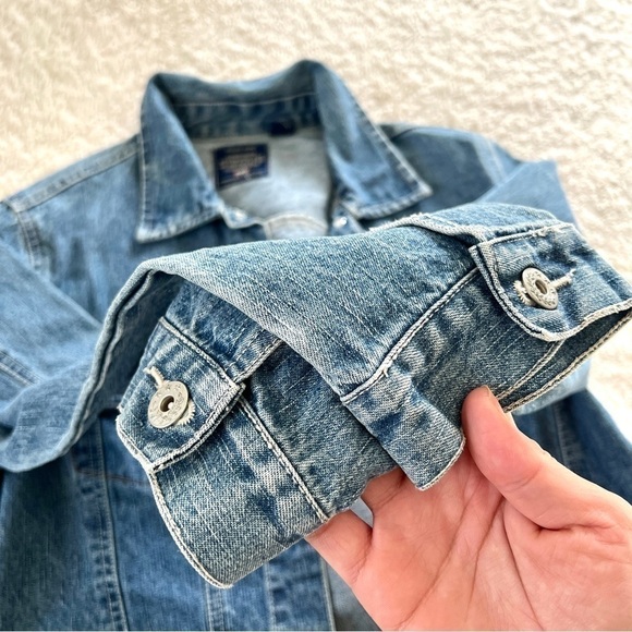 FADED GLORY Woman's Denim Medium Wash Button Down Jacket Size S - Picture 4 of 11